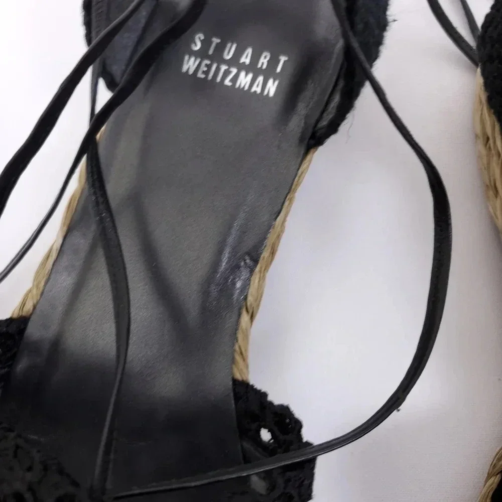 Stuart Weitzman Espadrilles Patterned Eyelet 7M